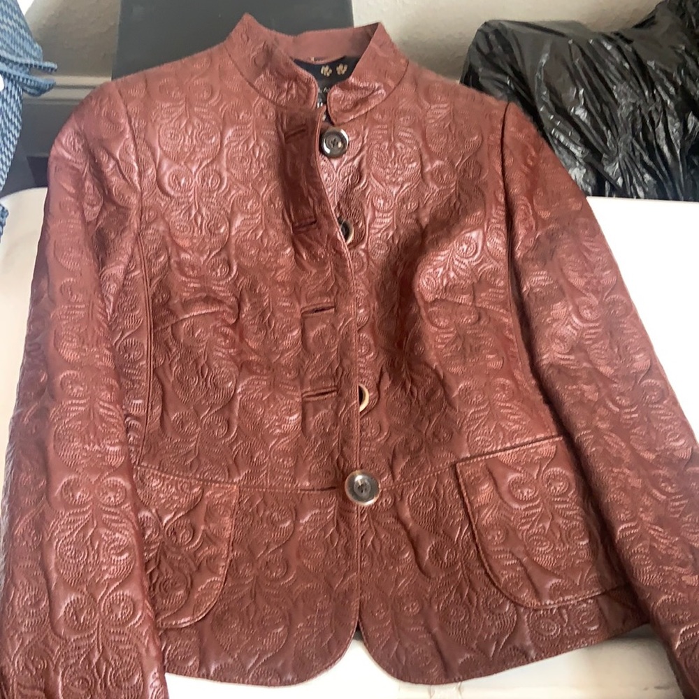 Rena Lange Lambskin Leather Jacket